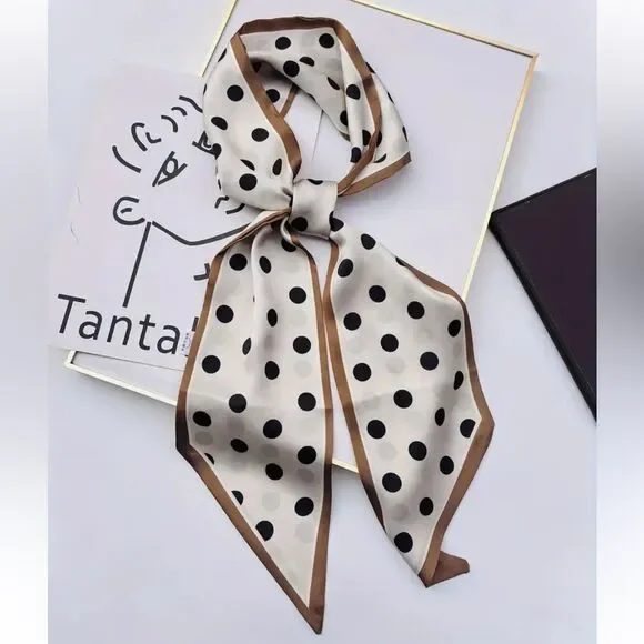 Elegant Polka Dot Scarf H17 - Picture 3 of 5
